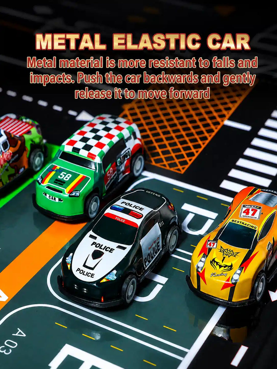 Alloy Model Car Set for Kids – Diecast Pull Back Racing Cars with Container Storage Carry Case | Metal Toy Car Collection Gift for Boys