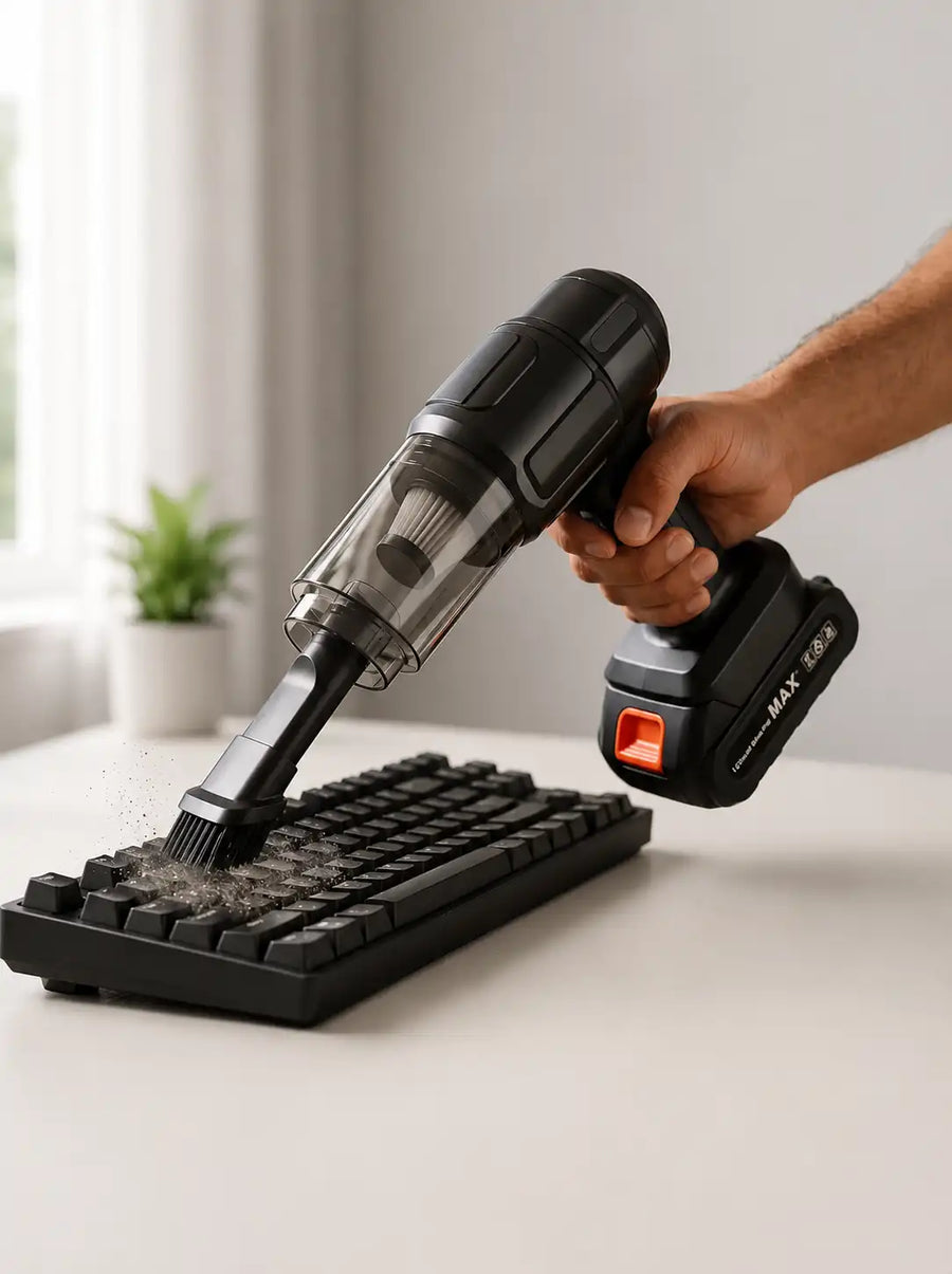 Maxtop MP-251 Cordless Handheld Vacuum Cleaner for Car & Home | Portable Wireless Vacuum with Attachments, Dual Battery
