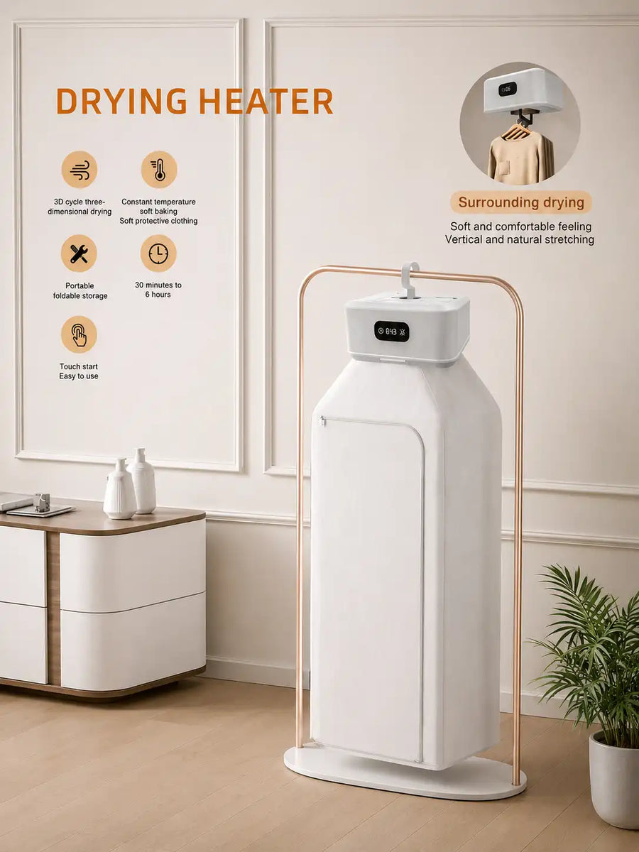 Electric Clothes Dryer Portable Foldable | Hot Air Cloth Drying Machine with Timer