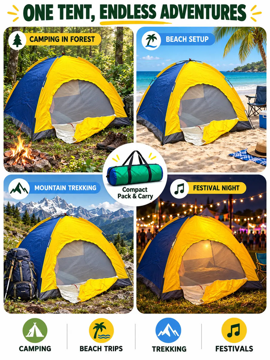 4-Person Dome Tent — Portable Camping Tent