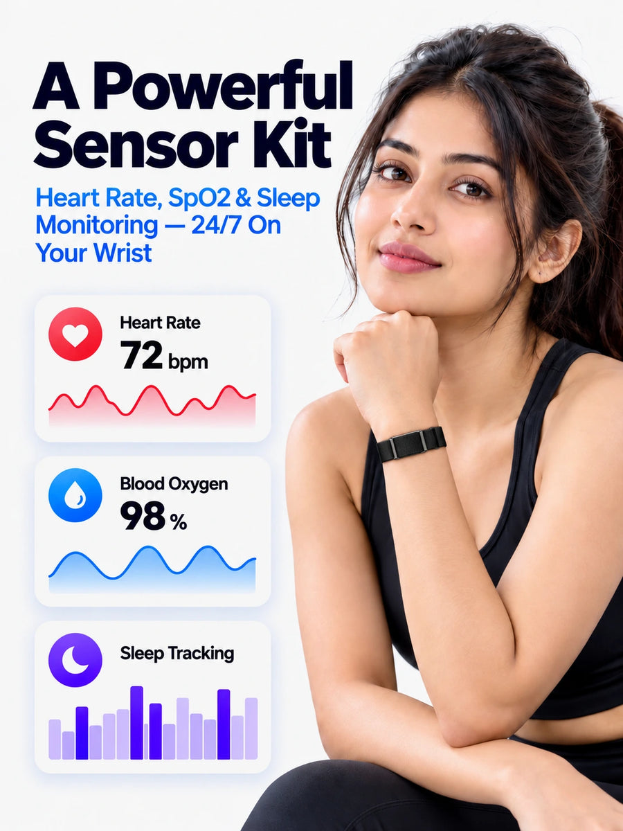 TF37 PRO Screenless Smart Health Band - Health & Fitness Tracker