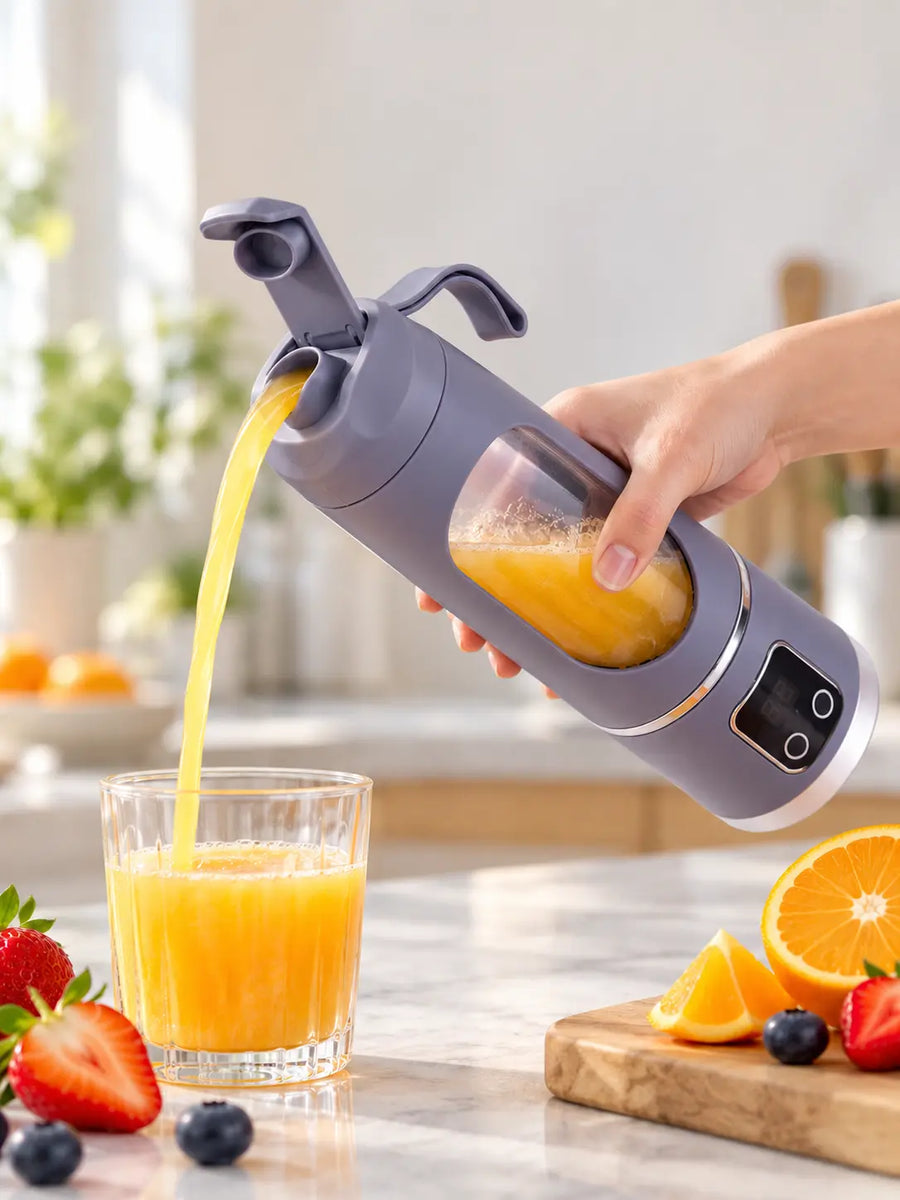 Portable Electric Juicing Cup | 450ml Capacity & Stainless Steel Blade. 3 Blending Modes