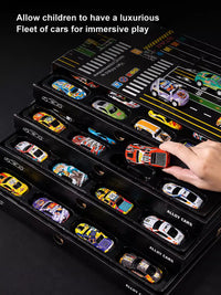 Alloy Model Car Set for Kids – Diecast Pull Back Racing Cars with Container Storage Carry Case | Metal Toy Car Collection Gift for Boys