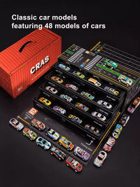 Alloy Model Car Set for Kids – Diecast Pull Back Racing Cars with Container Storage Carry Case | Metal Toy Car Collection Gift for Boys