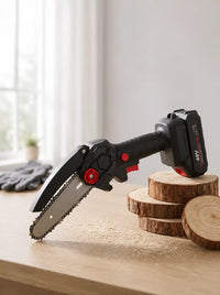 Cordless Mini Chainsaw 48V Rechargeable | Portable Battery Chainsaw for Wood Cutting