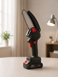 Cordless Mini Chainsaw 48V Rechargeable | Portable Battery Chainsaw for Wood Cutting