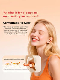 Q69 Ear Clip Wireless Earbuds – Bag Shape Case with Chain, Open Ear Bluetooth TWS Earphones with 72 Hours Total Playtime | Stylish Clip-On Headphones for Girls & Gifting