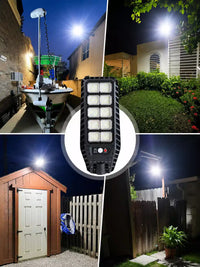 Solar Street Light Outdoor 180 LED with Motion Sensor & Remote | IP65 Waterproof Solar Garden Light for Gate, Wall & Driveway