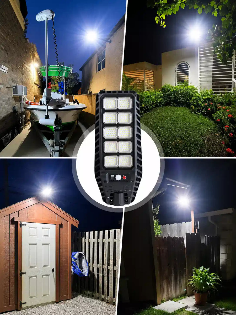 Solar Street Light Outdoor 180 LED with Motion Sensor & Remote | IP65 Waterproof Solar Garden Light for Gate, Wall & Driveway