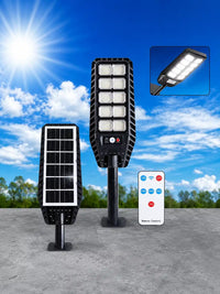 Solar Street Light Outdoor 180 LED with Motion Sensor & Remote | IP65 Waterproof Solar Garden Light for Gate, Wall & Driveway