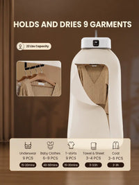 Electric Clothes Dryer Portable Foldable | Hot Air Cloth Drying Machine with Timer