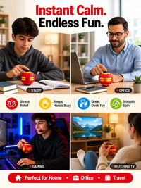Press & Spin Fidget Ball — Pocket-Sized Sensory Toy | Stress Relief Spinner for Kids, Teens & Adults