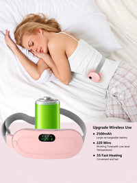 Period Cramp Relief Massager & Heating Pad for Period Cramps Portable Cordless Periods Cramps Relief