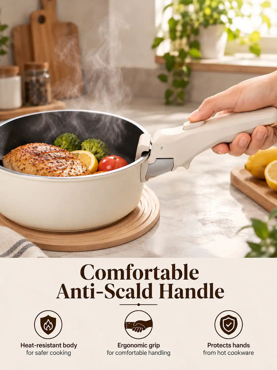 Universal Detachable Pot Handle - Removable Cookware Holder for Pots, Pans & Cookware