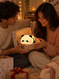 Panda Night Light Lamp for Kids Bedroom - 7 Color Changing, Soft Silicone Tap Control, Cute Gift for Girls & Toddlers