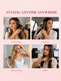 Portable Pocket Hair Straightener Comb – Wireless, Rechargeable, 3 Heat Levels