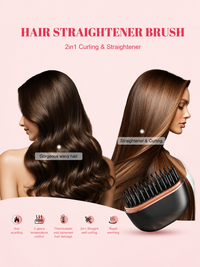 Portable Pocket Hair Straightener Comb – Wireless, Rechargeable, 3 Heat Levels