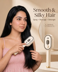 Self Cleaning Hair Brush – One Click Hair Removal Brush with Ergonomic Handle | Anti-Tangle Paddle Brush for Women & Men