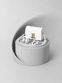 Q69 Ear Clip Wireless Earbuds – Bag Shape Case with Chain, Open Ear Bluetooth TWS Earphones with 72 Hours Total Playtime | Stylish Clip-On Headphones for Girls & Gifting