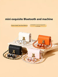 Q69 Ear Clip Wireless Earbuds – Bag Shape Case with Chain, Open Ear Bluetooth TWS Earphones with 72 Hours Total Playtime | Stylish Clip-On Headphones for Girls & Gifting
