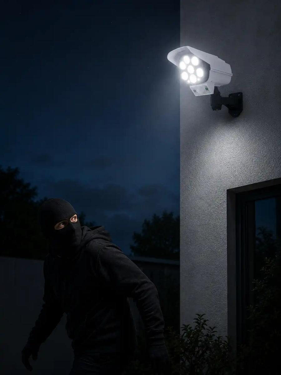 Solar Security Camera Light with Motion Sensor | 77 LED Outdoor Flood Light, 3 Modes, Waterproof — Auto Night On