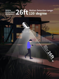 Solar Security Camera Light with Motion Sensor | 77 LED Outdoor Flood Light, 3 Modes, Waterproof — Auto Night On