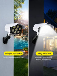 Solar Security Camera Light with Motion Sensor | 77 LED Outdoor Flood Light, 3 Modes, Waterproof — Auto Night On