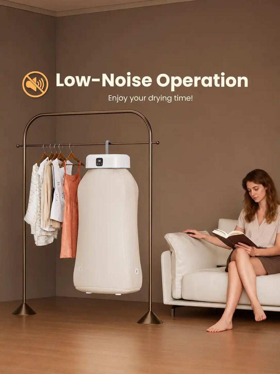 Electric Clothes Dryer Portable Foldable | Hot Air Cloth Drying Machine with Timer