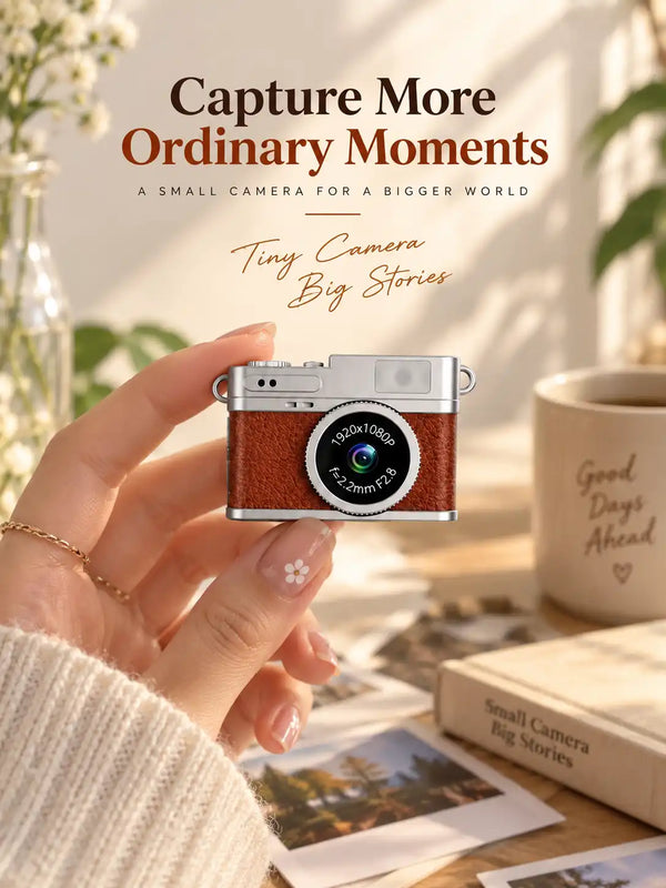 Mini Vintage Digital Camera for Kids & Travel - HD 720P Pocket Camera with 0.96" IPS Display, Photo & Video Mode