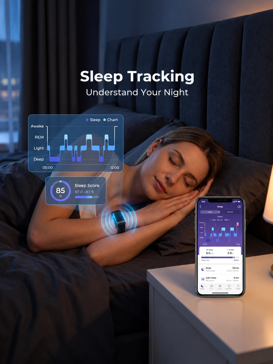 LOOP Smart Health Band – 24/7 Health & Sleep Tracking, blood oxygen, HRV and sleep tracking