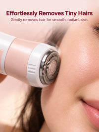 Kemei 4-in-1 Women's Electric Shaver Suit - Facial & Body Hair Remover, Eyebrow & Nose Trimmer, USB Rechargeable