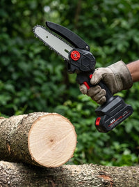 Cordless Mini Chainsaw 48V Rechargeable | Portable Battery Chainsaw for Wood Cutting