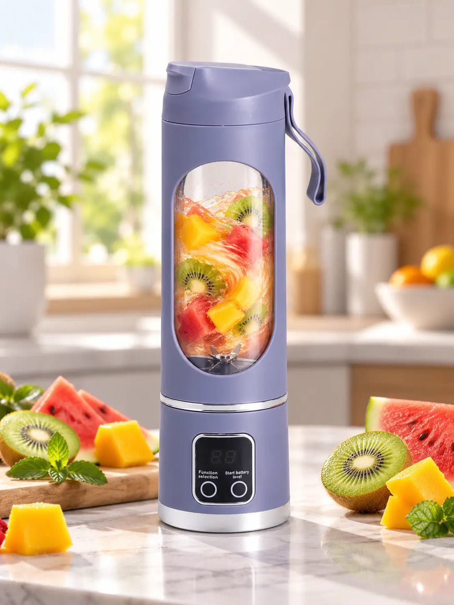 Portable Electric Juicing Cup | 450ml Capacity & Stainless Steel Blade. 3 Blending Modes