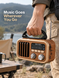 Rock Light S558 Vintage Wireless Speaker – Portable Retro Radio with Bluetooth