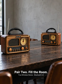 Rock Light S586 Tik Tik Retro Speaker — 15W speaker, Bluetooth 5.0, AM/FM/SW radio, 2400mAh Battery