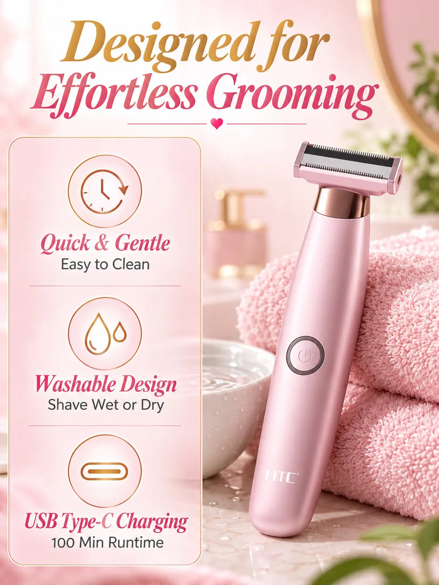 HTC HL-287 Washable Ladies Shaver — Painless & Rechargeable