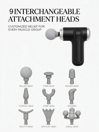 MAXTOP MP-999 Massage Gun with 9 Heads | Pain Relief & Body Relaxation
