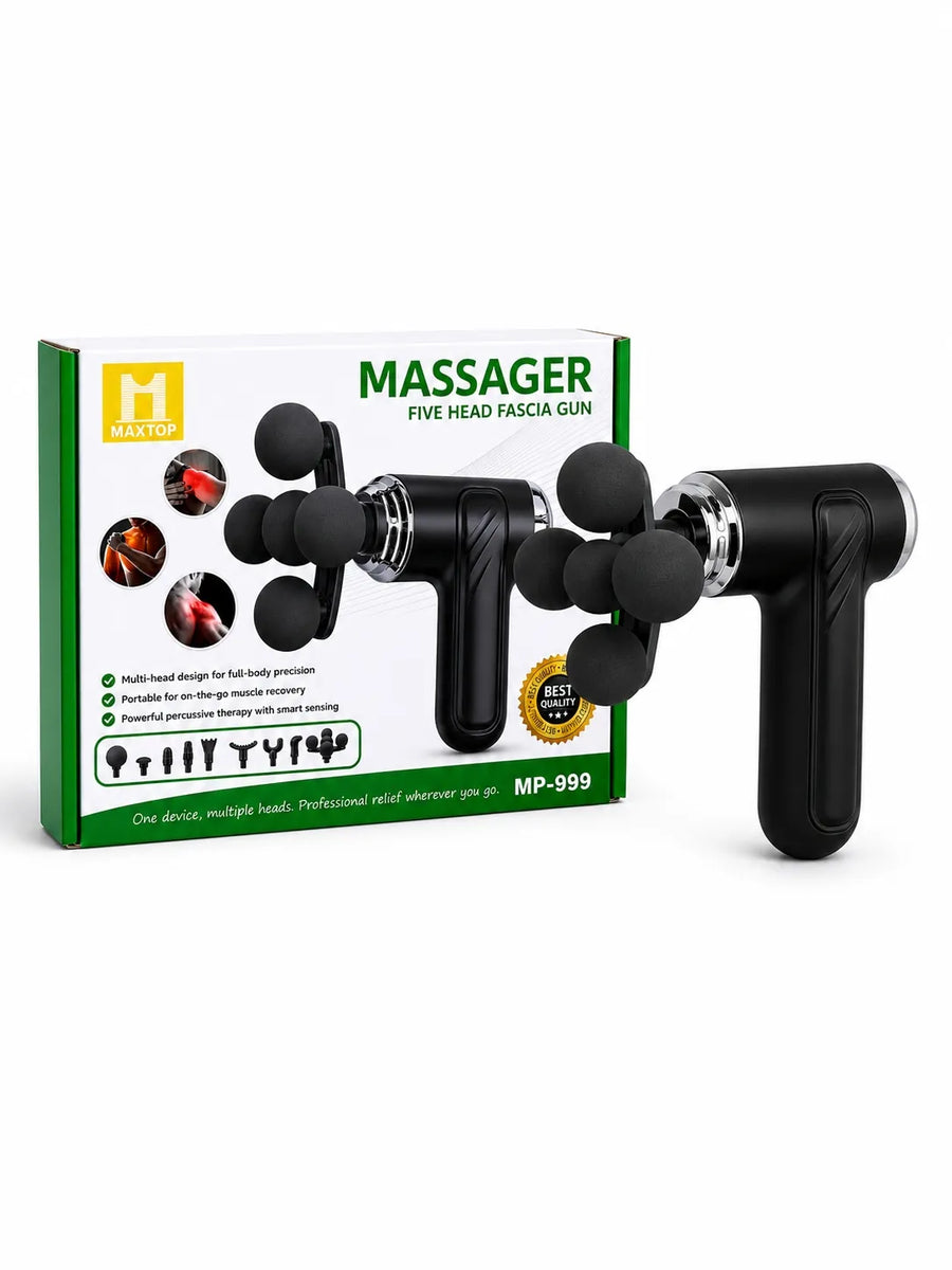 MAXTOP MP-999 Massage Gun with 9 Heads | Pain Relief & Body Relaxation