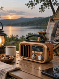 Rock Light S558 Vintage Wireless Speaker – Portable Retro Radio with Bluetooth
