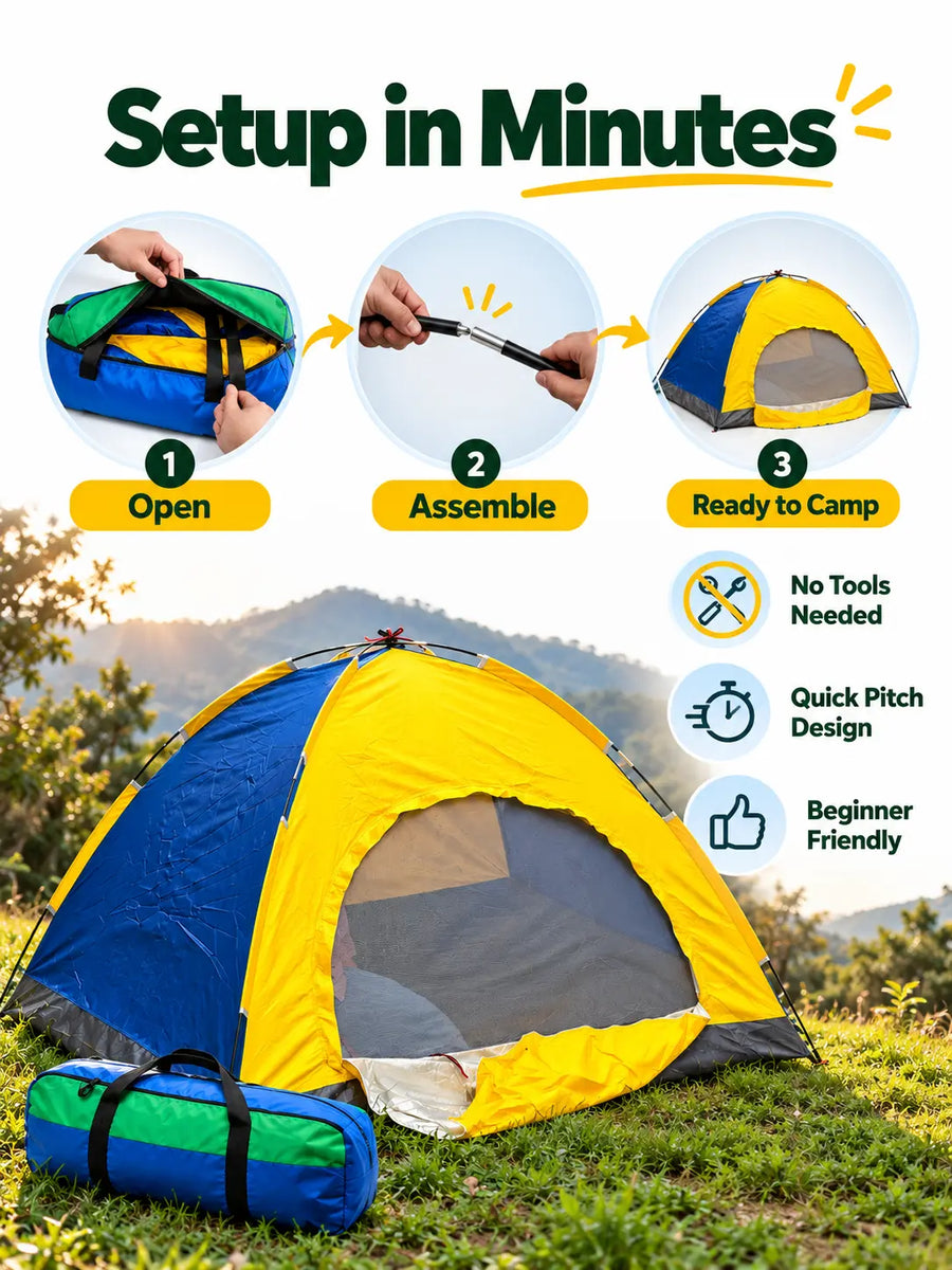 4-Person Dome Tent — Portable Camping Tent