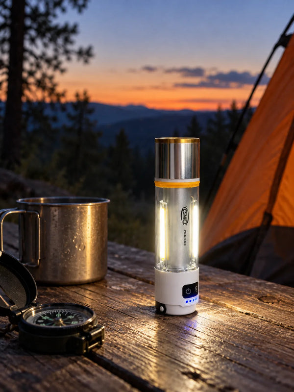 Yesnice YES-666 1000LM Multifunction Flashlight - Versatile Tactical Torch with Magnetic End, Zoomable Focus for Camping, Hiking