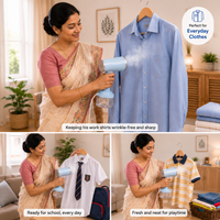 Portable Handheld Garment Steamer – Mini Travel Steam Iron for Clothes, Fast Heat